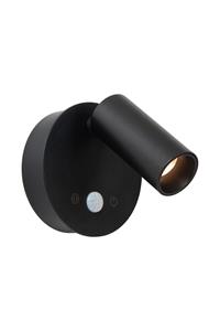 Lucide TONI - Oplaadbare Wandspot / Wandlamp - Accu/Batterij - Ø 8,1 cm - LED Dimb. - CCT - 1x2W 2700K/4000K - Bewegingssensor (uitschakelbaar) - Magnetisch - Zwart