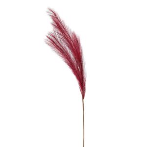 Inge-glas Kunstgras/rietgras/takken/losse steel - pluimen pampasgras - donkerrood - 80 cm -