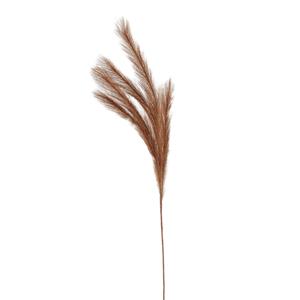 Inge-glas Kunstgras/rietgras/takken/losse steel - pluimen pampasgras - lichtbruin - 80 cm -