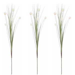 Mica Decorations 3x stuks kunstgras/rietgras kunstplant tak/losse steel - groen - 84 cm -