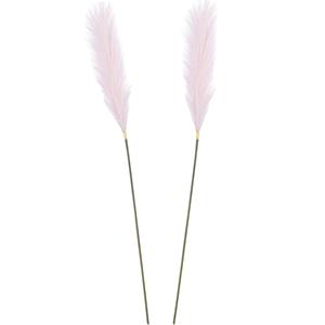 Mica Decorations Pluimgras losse steel/tak - 2x - lila paars - cm - Decoratie kunst pluimen -