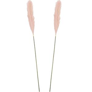 Mica Decorations Pluimgras losse steel/tak - 2x - pastel roze - cm - Decoratie kunst pluimen -