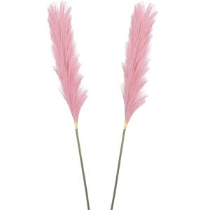 Mica Decorations Pluimgras losse steel/tak - 2x - roze - cm - Decoratie kunst pluimen -