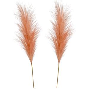 Emerald Pampasgras pluim losse steel/tak - 2x - oudroze - 115 cm - Decoratie kunst graspluimen -