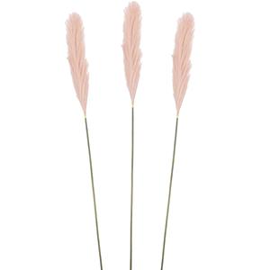 Mica Decorations Pluimgras losse steel/tak - 3x - pastel roze - cm - Decoratie kunst pluimen -