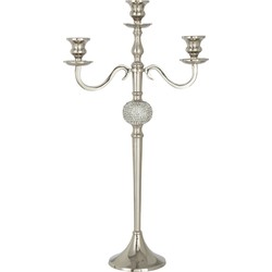J-Line kandelaar 3 Armen Diamant - aluminium - zilver