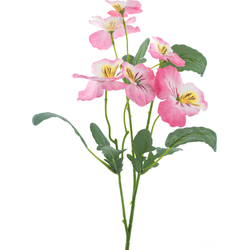 Nova nature Pansy spray pink 65 cm kunstbloem - 