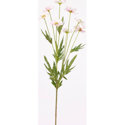 Emerald Wilde madeliefjes x8 licht roze 75c kunstbloem zijde nepbloem - 