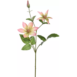 Jasaco Clematis spray 65 cm pink kunstbloem zijde nepbloem - 