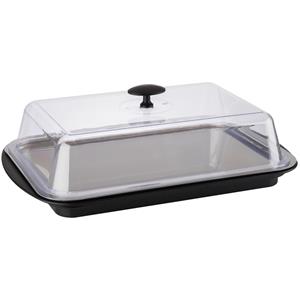 APS Thermo trayset 43 x 29 cm, H: 14 cm; 43x29x14 cm (LxBxH); transparant/zilver/zwart; rechthoekig