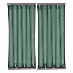 Enlightening Candles 24x Groene dinerkaarsen 25 cm 8 branduren -