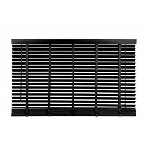 Woonexpress Jaloezie Hout Zwart - Hout - 160x130x5cm (BxHxD)