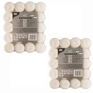 Conpax Candles Waxinelichtjes - 80x stuks - 4 branduren -