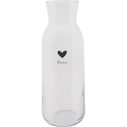 Clayre & Eef Karaf 1000 ml Glas Hart Love Waterkan