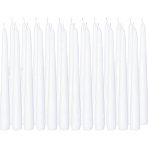 Trend Candles Dinerkaarsen/kandelaarkaarsen Cello - 24x stuks - wit - Gotisch - 25 cm -