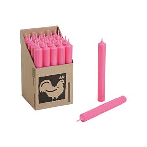 Merkloos Hahn Dinerkaarsen - Roze - 25x stuks - 18 cm - sfeer kaarsen - 7 branduren -