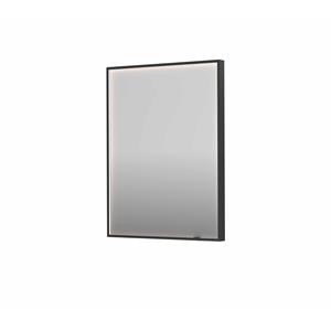 INK Spiegel  SP19 60x4x80 cm incl. direct LED-Verlichting Rondom en Spiegelverwarming Geborsteld Metal Black