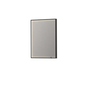 INK Spiegel  SP19 Rechthoek In Stalen Kader Met Indirecte Colour Changing LED Verlichting 60 x 4 x 80 cm Mat Zwart