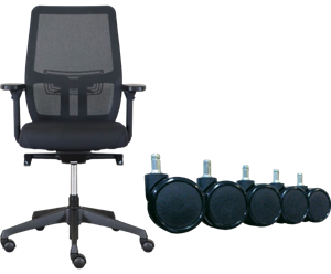 Euroseats Torino Bureaustoel + Wielen Voor Harde Vloeren
