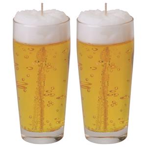 Merkloos Bierkaars - 2x - bier fluitje - H13 cm/D5 cm - Bierglas gadget/kado -