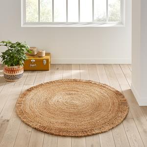 LA REDOUTE INTERIEURS Rond vloerkleed in jute met franjes, Aftas