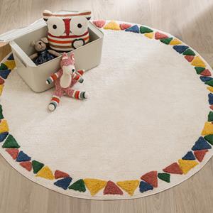 AM.PM Rond vloerkleed voor kinderen, in bio katoen, Trikony