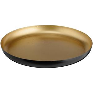 Decoratie dienblad Babet; 30.5x3.5 cm (ØxH); goud/zwart; 2 stuk / verpakking