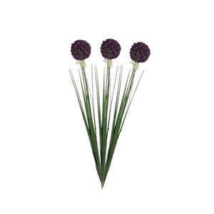 Mica Decorations 4x stuks paarse allium/sierui kunstbloem 80 cm -