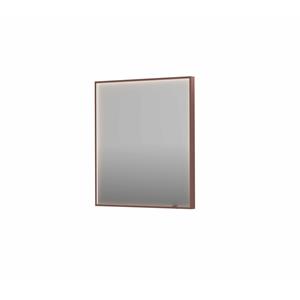 INK Spiegel  SP19 70x4x80 cm incl. direct LED-Verlichting Rondom en Spiegelverwarming Geborsteld Metal Black
