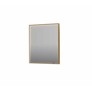 INK Spiegel  SP19 70x4x80 cm incl. direct LED-Verlichting Rondom en Spiegelverwarming Geborsteld Mat Goud