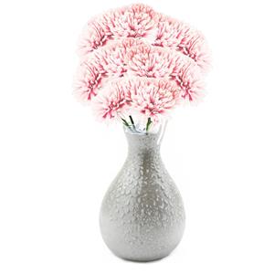 Chaks Kunstbloemen boeket dahlia - 5x - licht roze - 26 cm - bloemstuk - onderhoudsvrij -