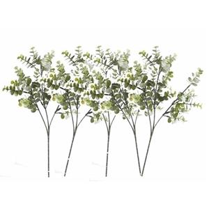 Merkloos Kunstbloem/kunsttak Eucalyptus Cinera - 6x stuks - 65 cm - losse steel - kunst zijdebloemen -