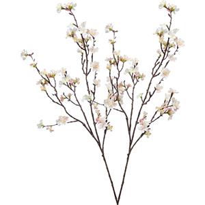 Emerald Kunst bloesemtak - 2x - 95 cm - creme/roze - kunst zijdebloemen -