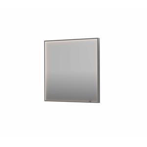 INK Spiegel  SP19 80x4x80 cm incl. direct LED-Verlichting Rondom en Spiegelverwarming Geborsteld RVS