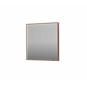 INK Spiegel  SP19 80x4x80 cm incl. direct LED-Verlichting Rondom en Spiegelverwarming Geborsteld Koper