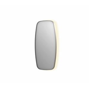 INK Spiegel  SP30 50x4x100 cm incl. Indirect LED-Verlichting Rondom en Spiegelverwarming Geborsteld RVS