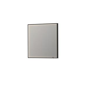 INK Spiegel  SP19 Vierkant In Stalen Kader Met Indirecte Colour Changing LED Verlichting 80 x 4 x 80 cm Mat Zwart
