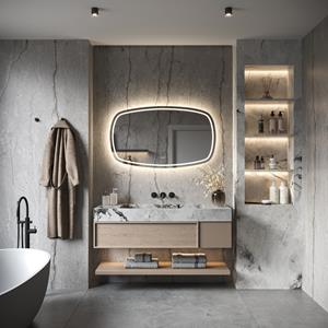 Hipp Design Spiegel  Phantom 007 Met Verlichting Incl. Spiegelverwarming (Alle Maten)
