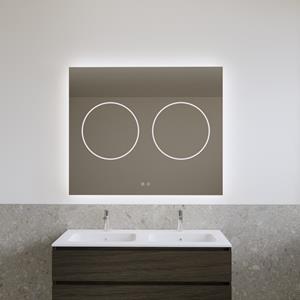 Gliss Design Spiegel  Lyra 140x100 cm Incl. Spiegelverwarming Direct en Indirect LED-verlichting