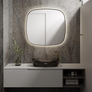 Martens Design Spiegel  Peru 80x80 Cm Met Indirecte Verlichting Rondom En Spiegelverwarming Koper
