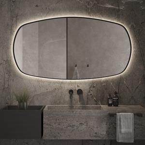 Martens Design Spiegel  Lissabon 120x75 Cm Met Indirecte Verlichting En Spiegelverwarming Gunmetal