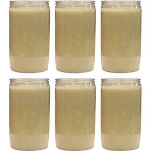 SPAAS 6x Witte grafkaarsen/gedenklichten 7 x 15 cm 6 dagen -