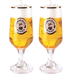 Merkloos Bierkaars - 2x - Duits bier - 20 cm - Bierglas gadget/kado -