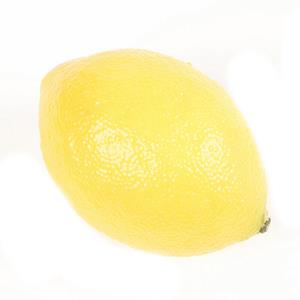 Emerald Kunstfruit - citroen - verzwaard - geel - 8 cm - kunststof decoratie -
