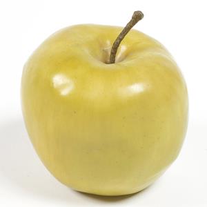 Emerald Kunstfruit - appel - verzwaard - groen - 7.5 cm - kunststof decoratie -