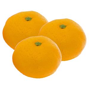 TopArt Design kunstfruit - 3x - mandarijn - citrusvrucht - deco food - oranje - D5 cm -