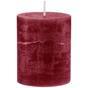 Gala Rustieke stompkaars Garland (6.8x8 cm); 6.8x8 cm (ØxH); bordeaux; rond; 6 stuk / verpakking