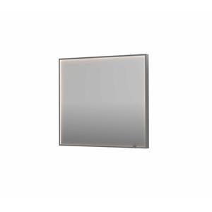 INK Spiegel  SP19 90x4x80 cm incl. direct LED-Verlichting Rondom en Spiegelverwarming Geborsteld RVS