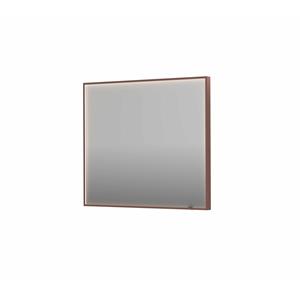 INK Spiegel  SP19 90x4x80 cm incl. direct LED-Verlichting Rondom en Spiegelverwarming Geborsteld Koper