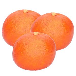 Esschert Design kunstfruit decofruit - 3x - mandarijn/mandarijnen - ongeveer 6 cm - oranje -
